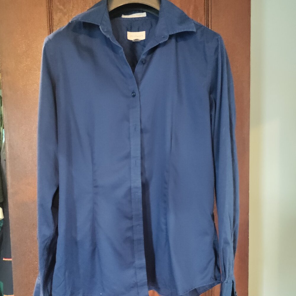 Blue Collared Button Down Dress Shirt